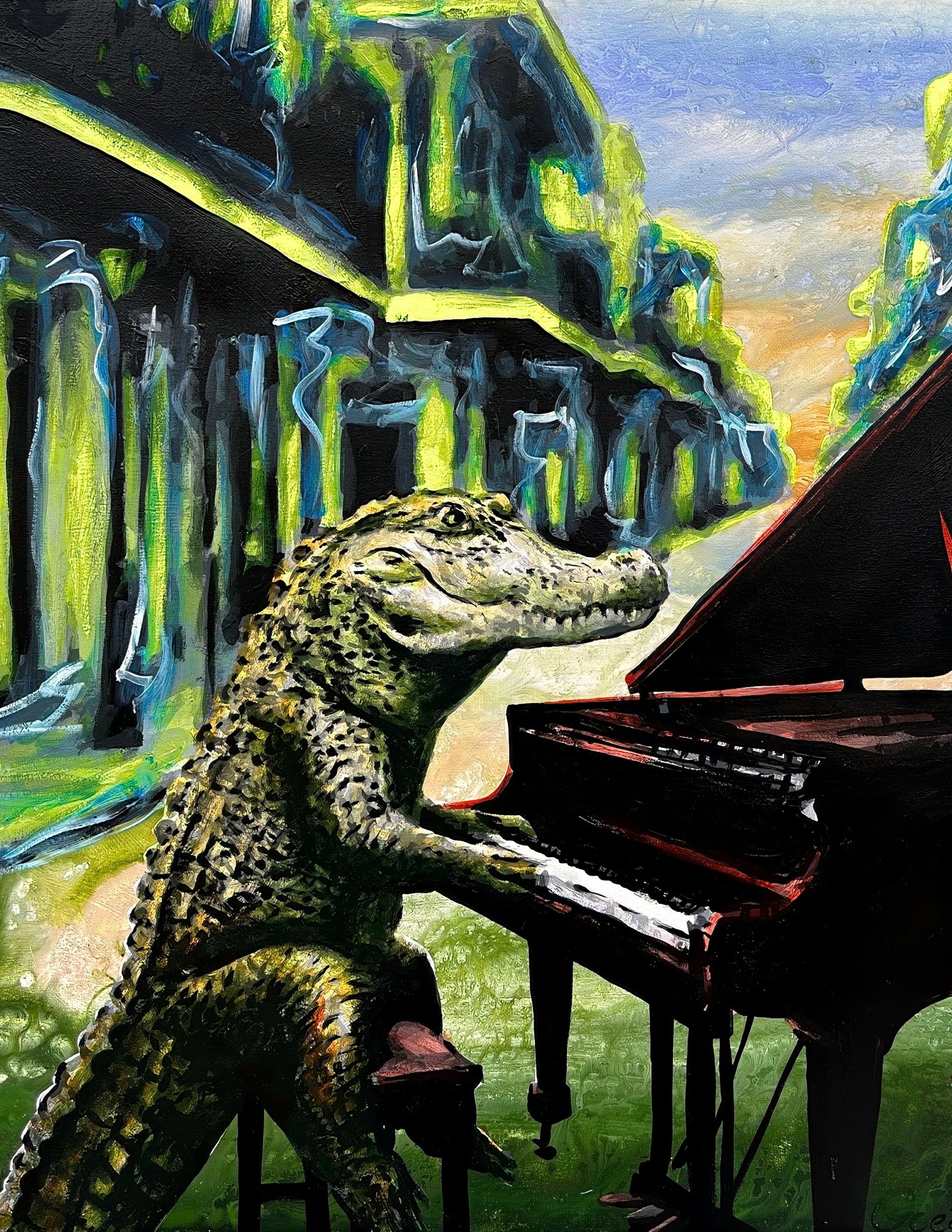 New Orleans Alligator Art: The Whimsical Gator Paintings of Ocean Clark