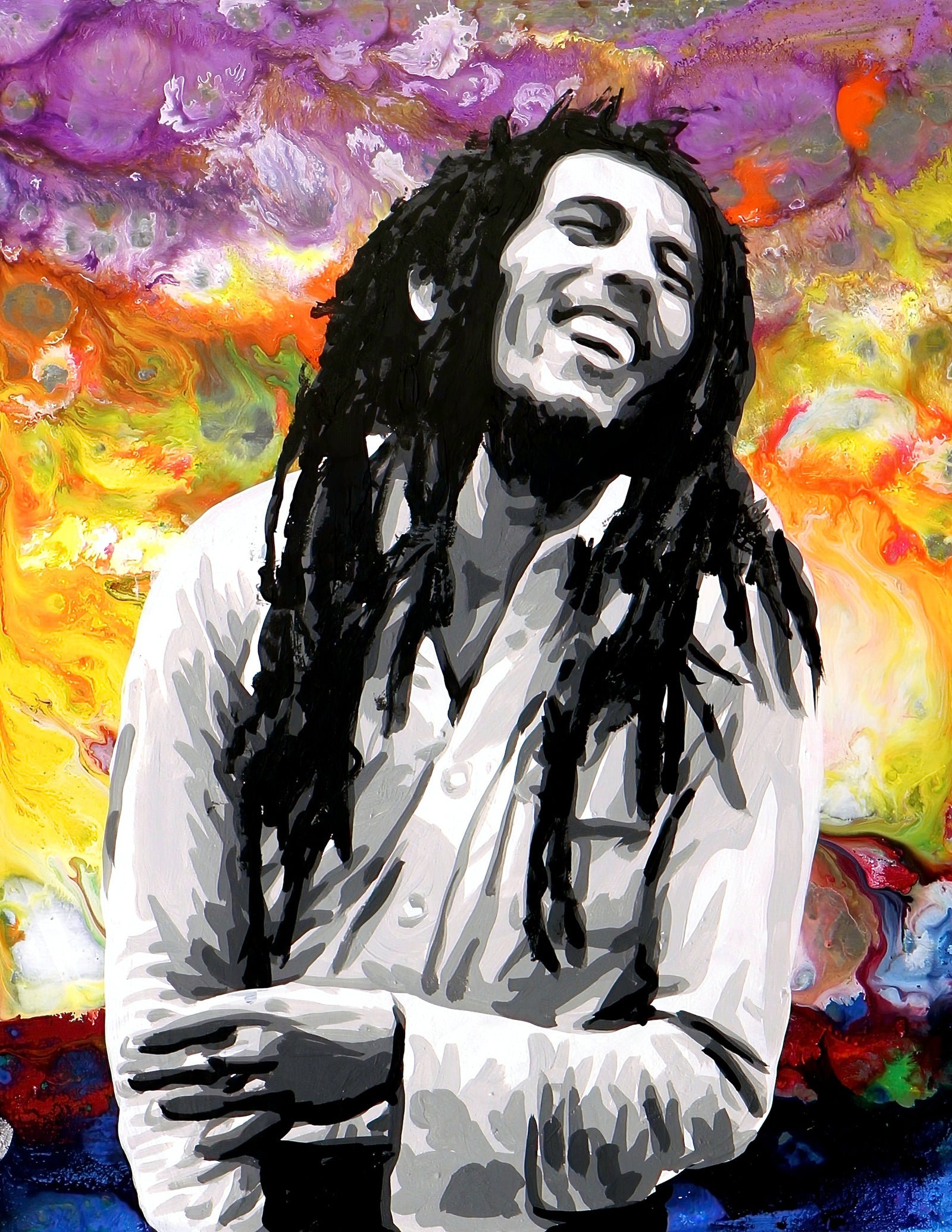 Original portrait paintings of people by Ocean Clark, featured in the People collection.