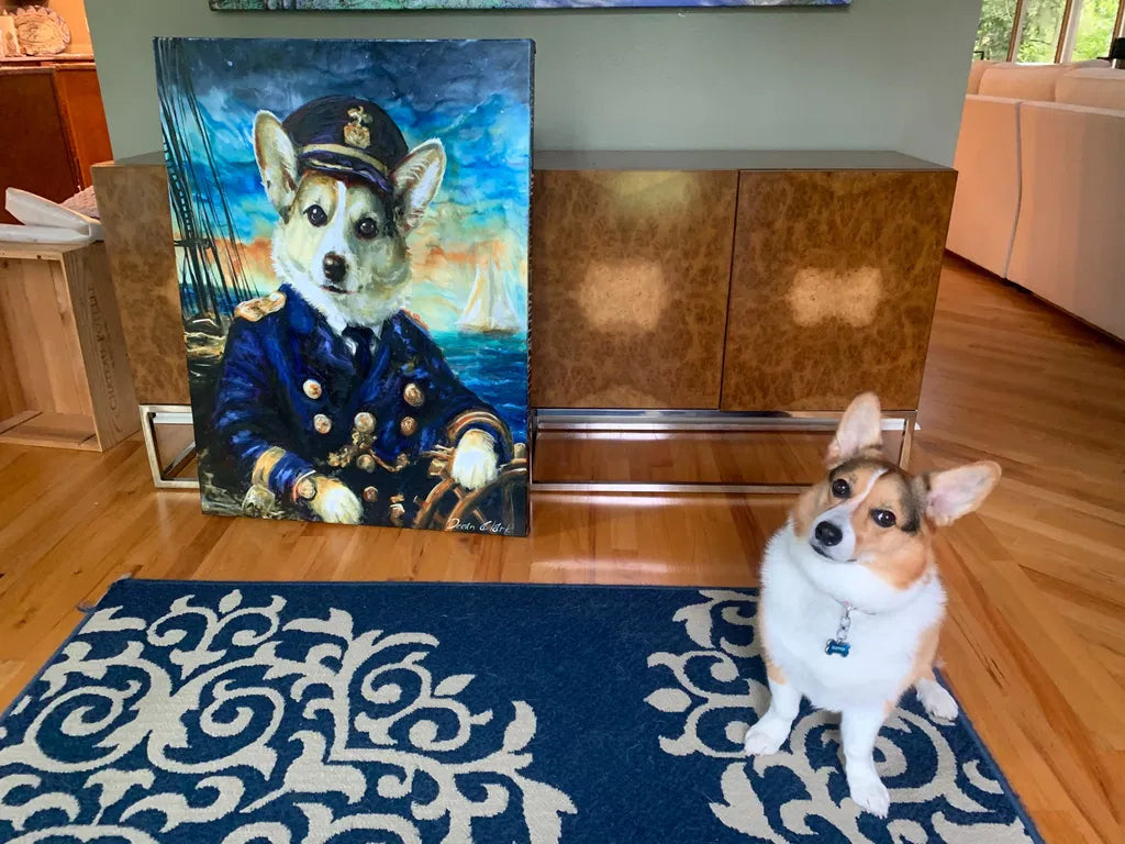 Custom Pet Portrait 12x12 Deposit
