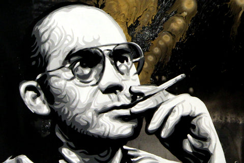 Hunter S Thompson deep in thought