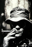 Hunter S Thompson set of 10 signed 4x6 prints in frames