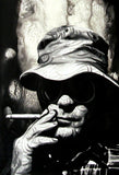 Hunter S Thompson set of 10 signed 4x6 prints in frames
