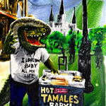 "Hot Tamale Guy" as an Alligator Print