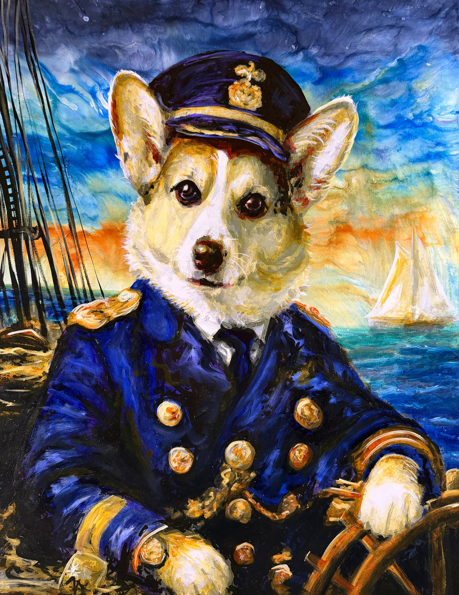 Captain Corgi Print