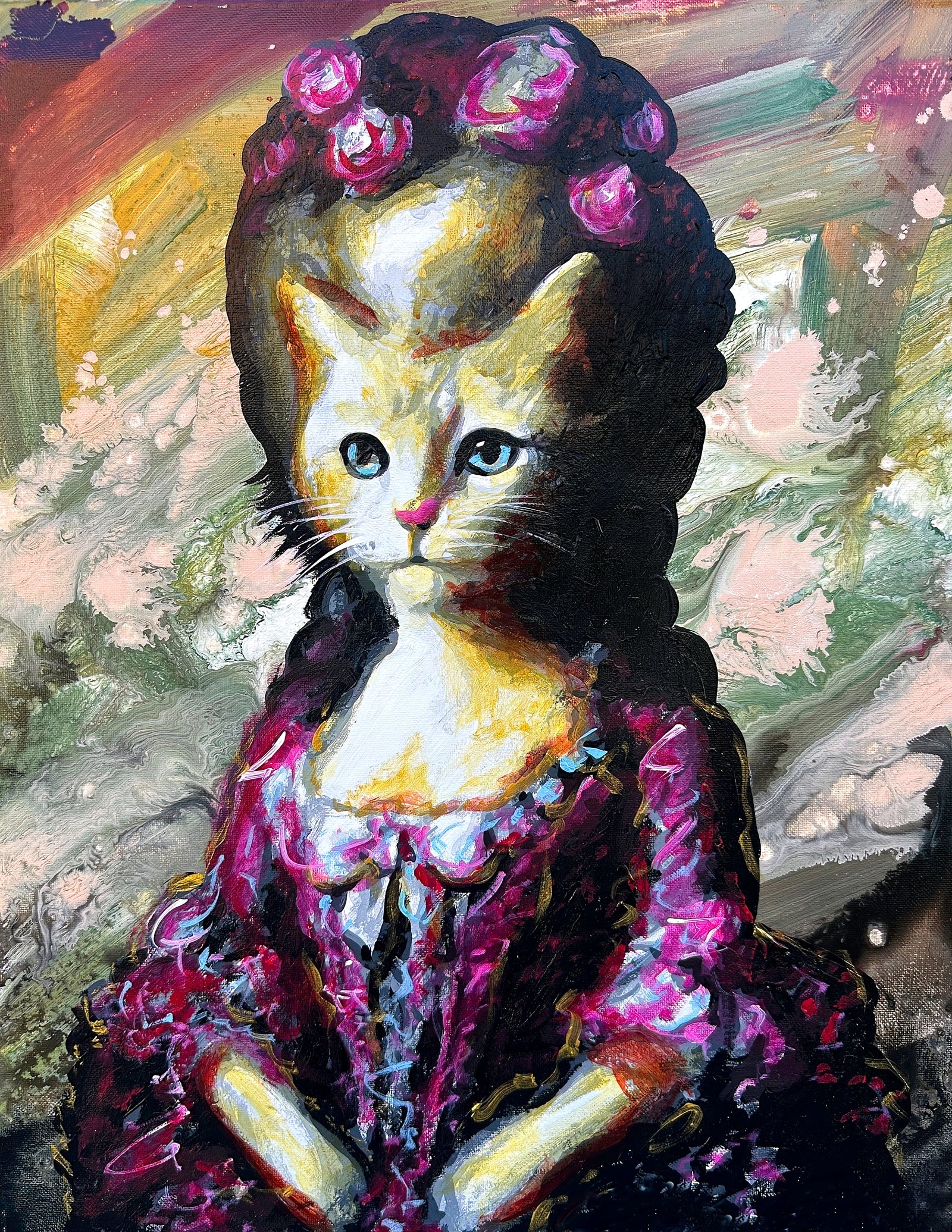 Cat as Marie Antoinette Print
