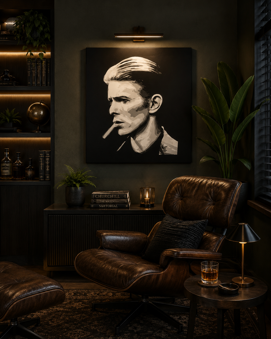 David Bowie Smoking Print
