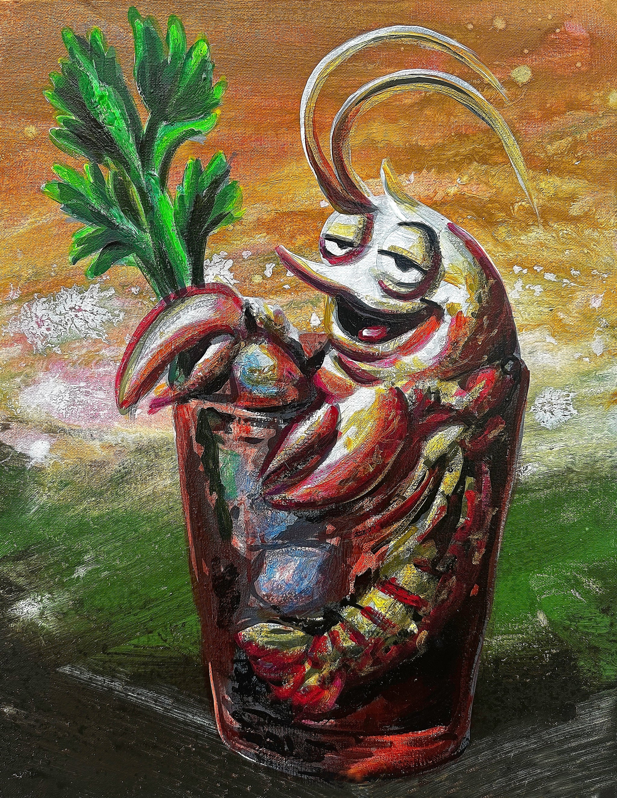 Crawfish in a Bloody Mary Print