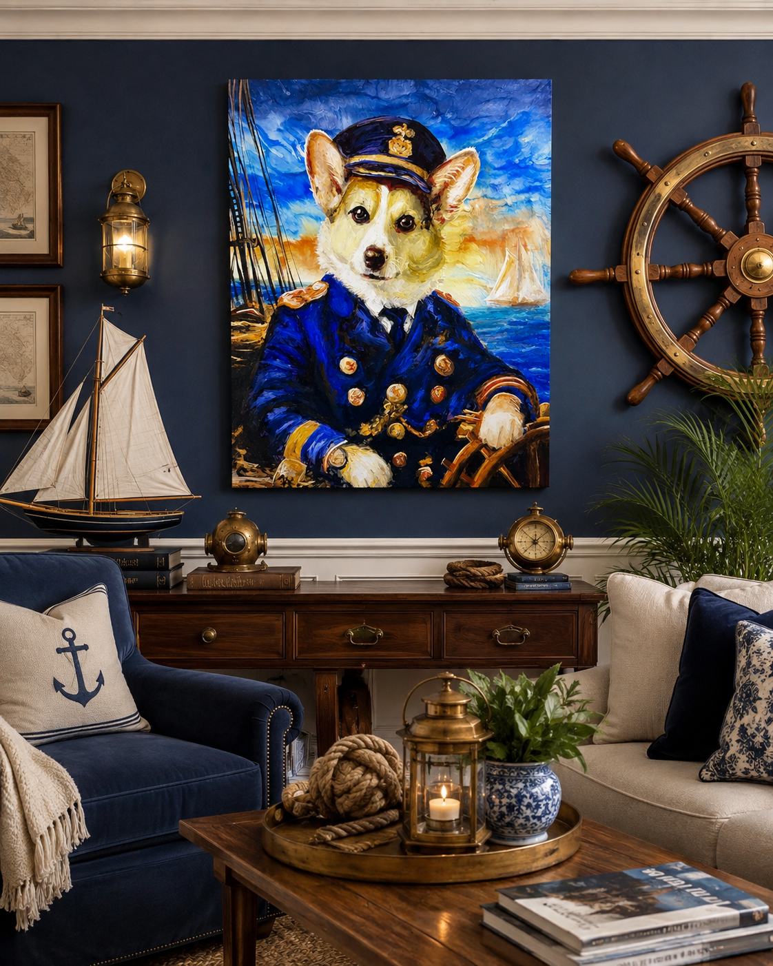 Captain Corgi Print