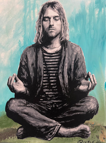 Kurt Cobain does yoga