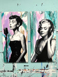 Audrey Hepburn 24x12 original painting