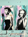 Audrey Hepburn 24x12 original painting