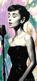 Audrey Hepburn 24x12 original painting
