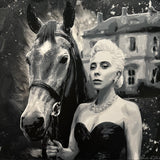 Lady Gaga with horse