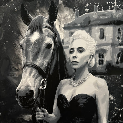 Lady Gaga with horse