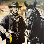 Clint Eastwood with Banana 36x36 original painting
