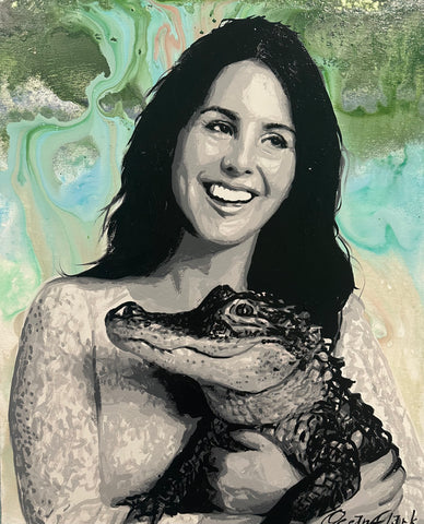 Lana Del Ray with her pet gator
