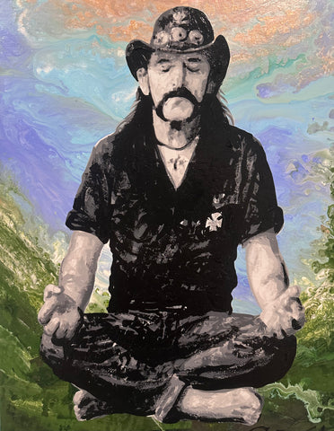 Motorhead Lemmy Kilmister Does Yoga pose