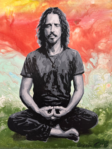 Chris Cornell Does Yoga pose