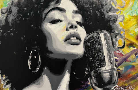 Pretty Girl Singing Painting