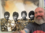 The Beatles 36x36 original painting