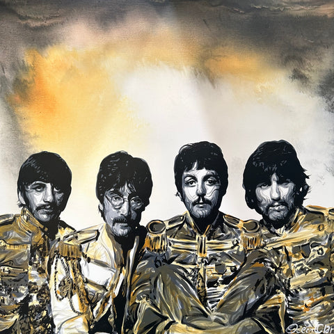 The Beatles 36x36 original painting
