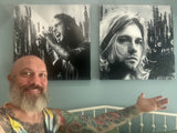 Eddie Vedder Pearl Jam 36x36 original painting