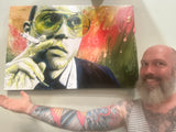 Hunter S Thompson Fear and Loathing in Las Vegas Original 36x24 Painting