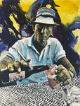 Hunter S Thompson Original 18x24 Painting