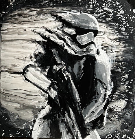 Star Wars Storm Trooper 30x30" original painting