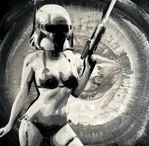 Star Wars Sexy Storm Trooper 24x24" original painting