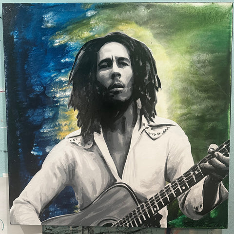 Bob Marley 36x36 original painting