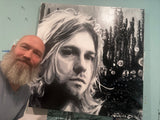 Kurt Cobain Nirvana 36x36 original painting