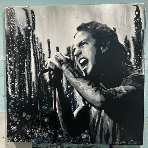 Eddie Vedder Pearl Jam 36x36 original painting