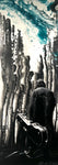 Johnny Cash Walk the Line 48"x18" original painting