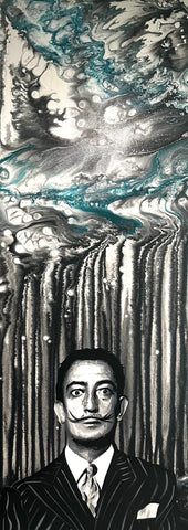 Salvador Dali 48"x18" original painting
