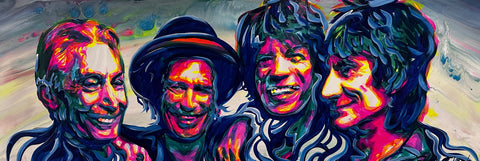 The Rolling Stones 80"x20" painting