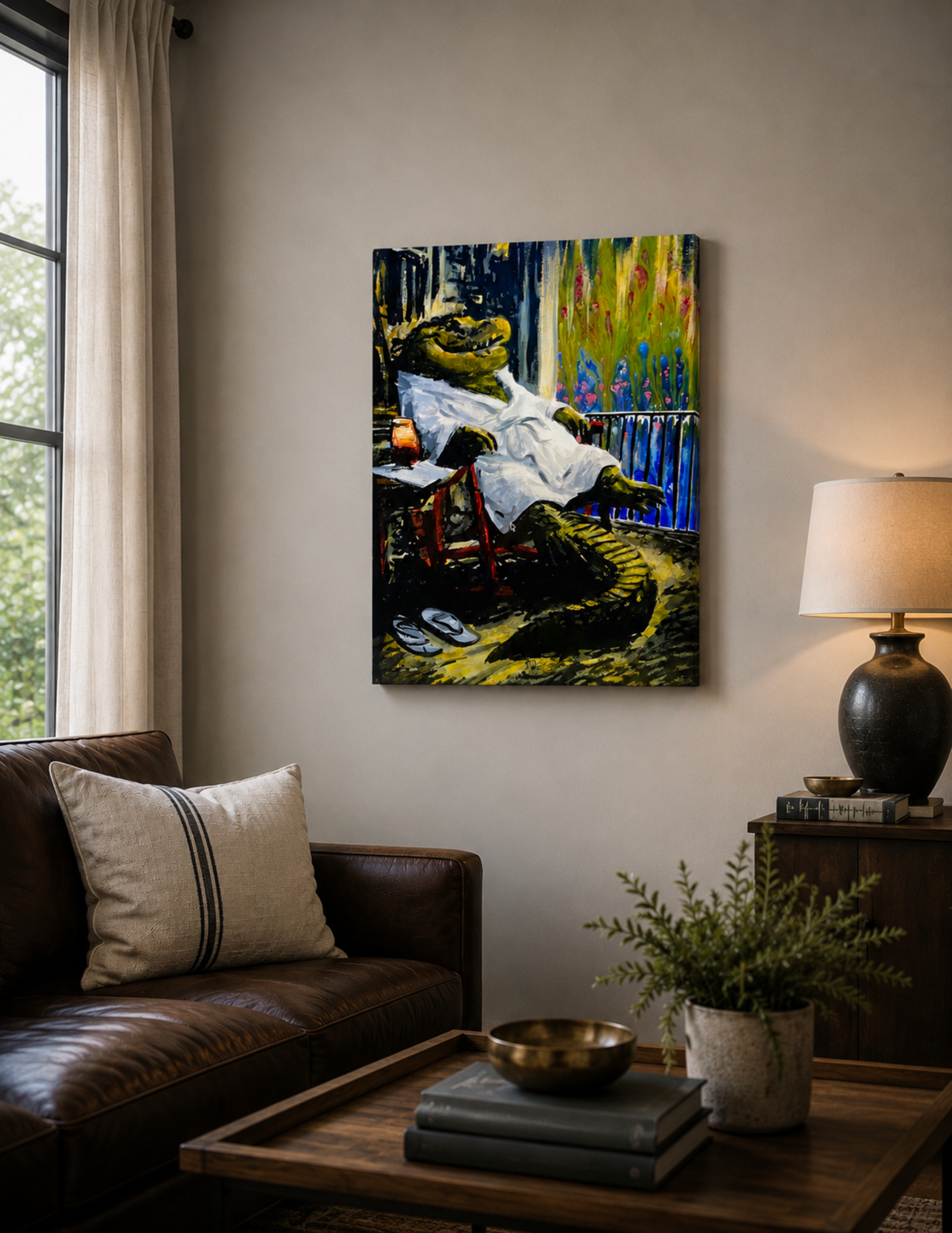 Alligator at the Spa Print