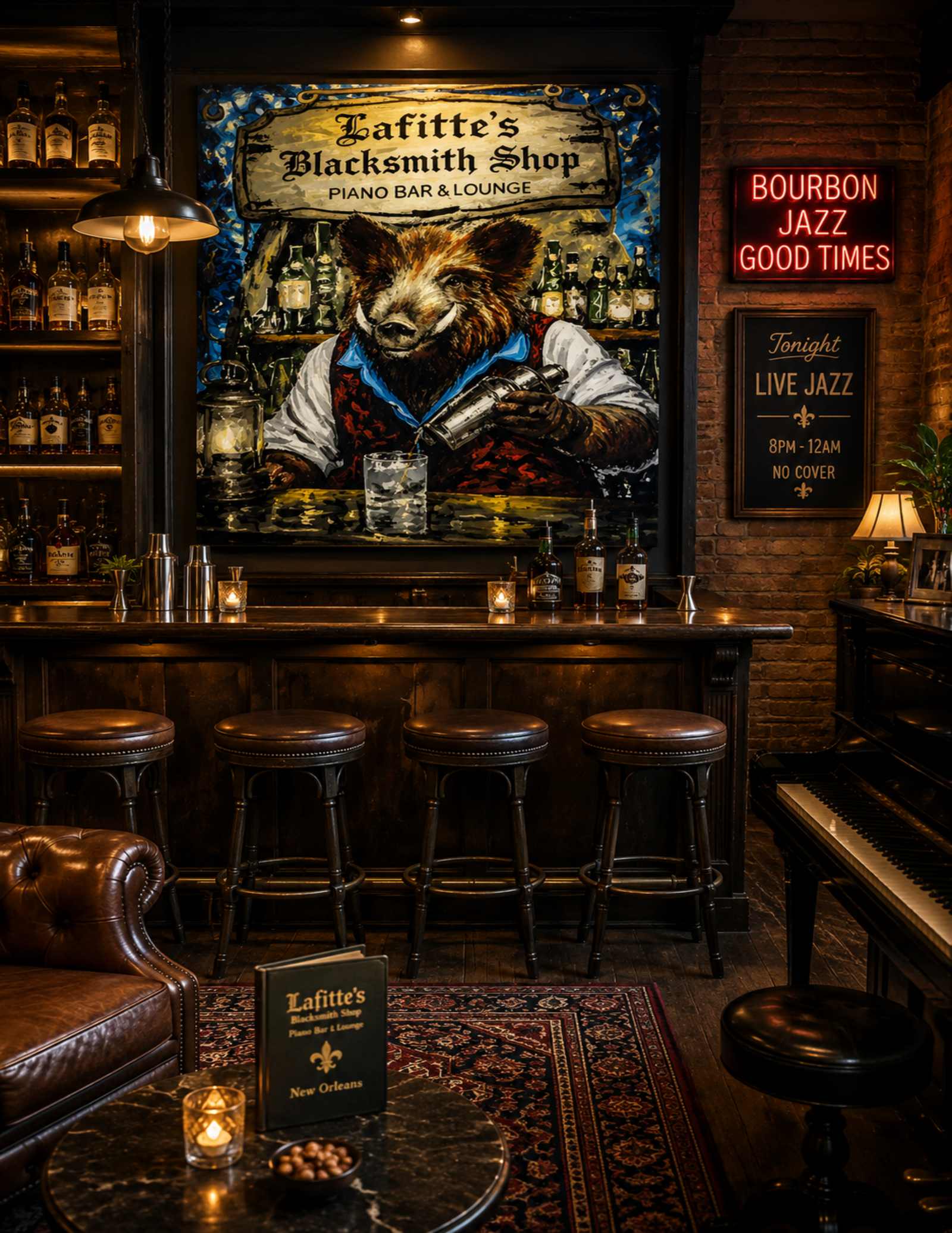Boar as Lafitte's Bartender Print