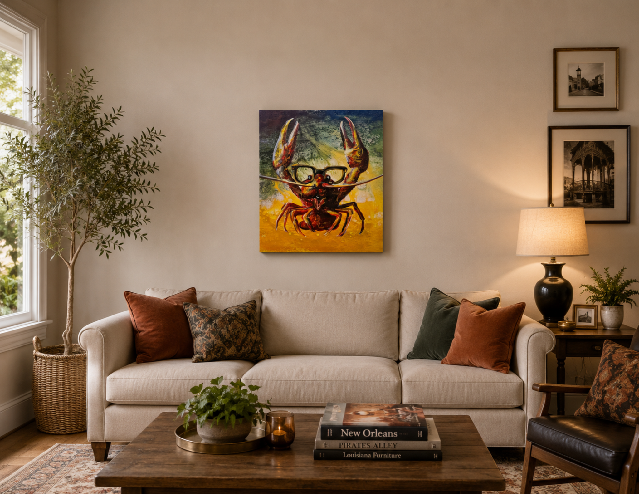 Crawfish Wearing Spectacles Print
