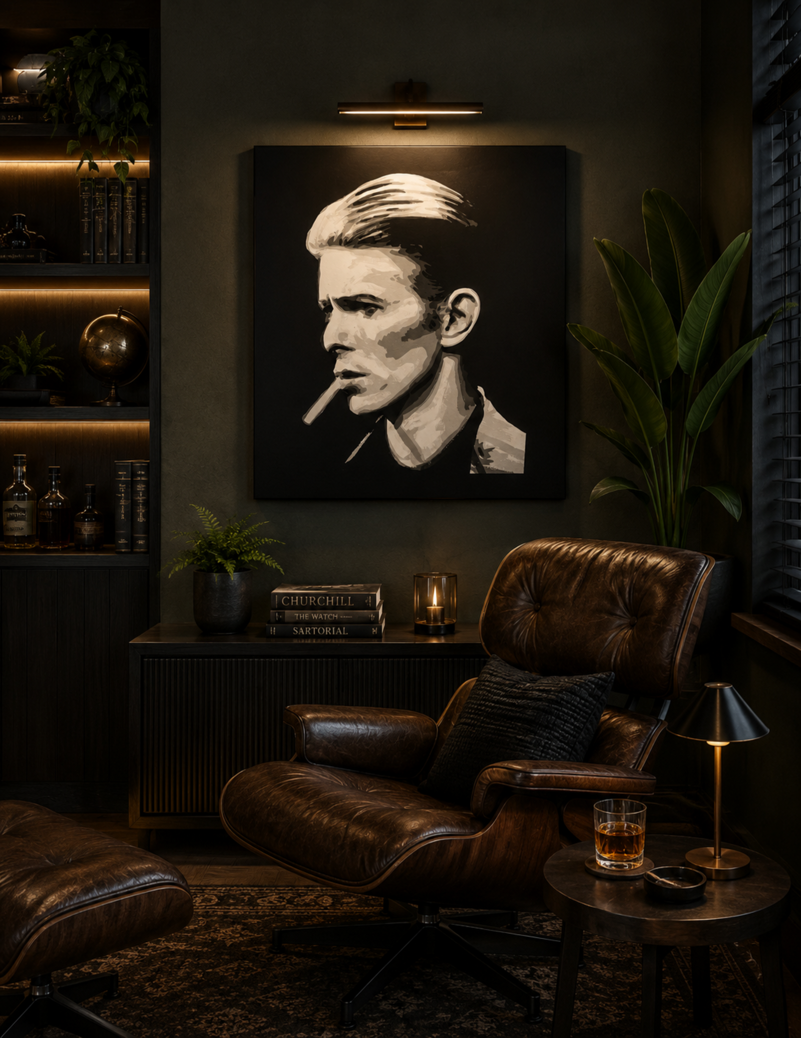 David Bowie Smoking Print