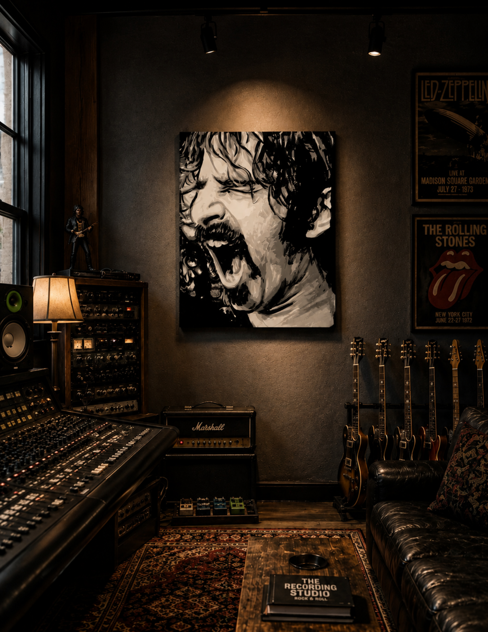 Frank Zappa Singing Print