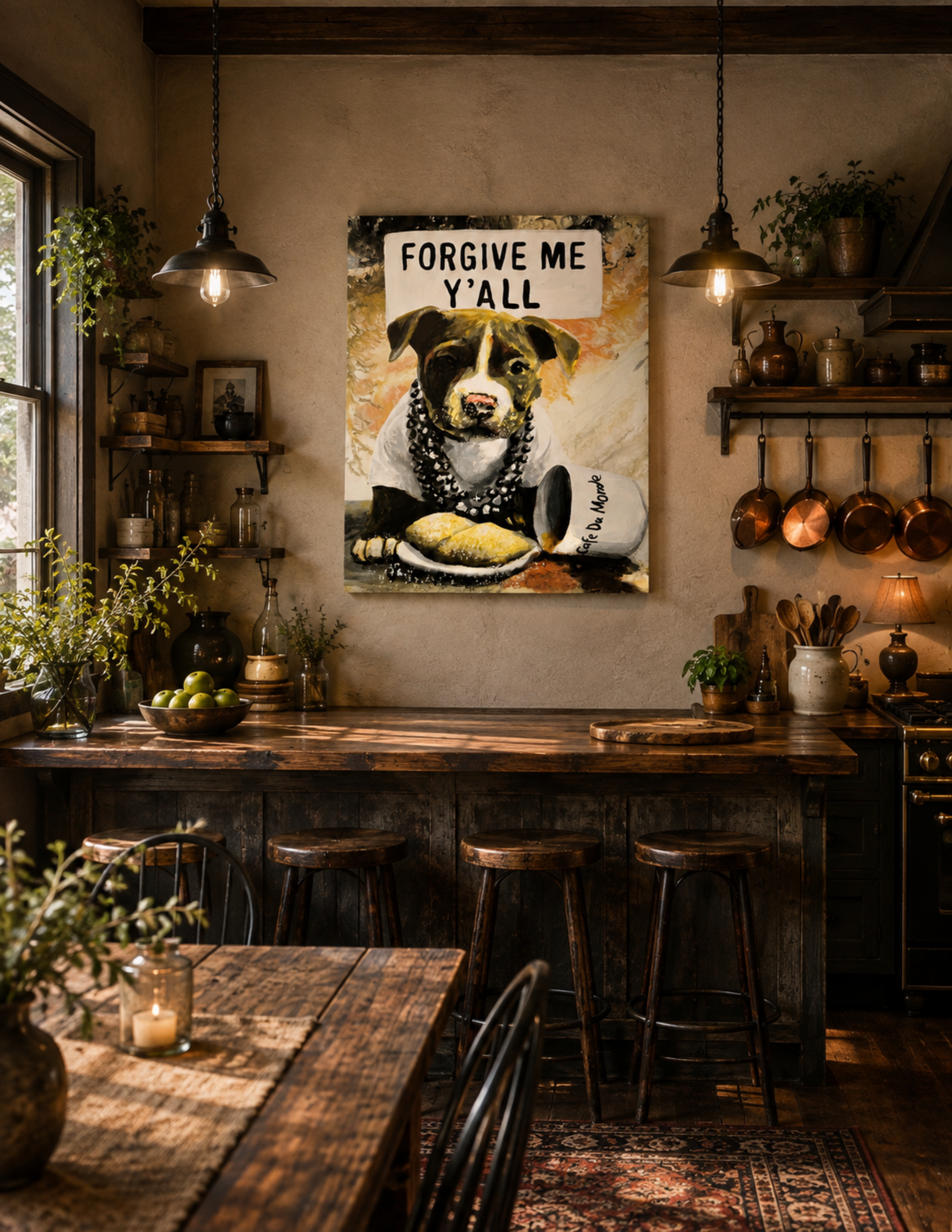 Pitbull at Cafe du Monde Print
