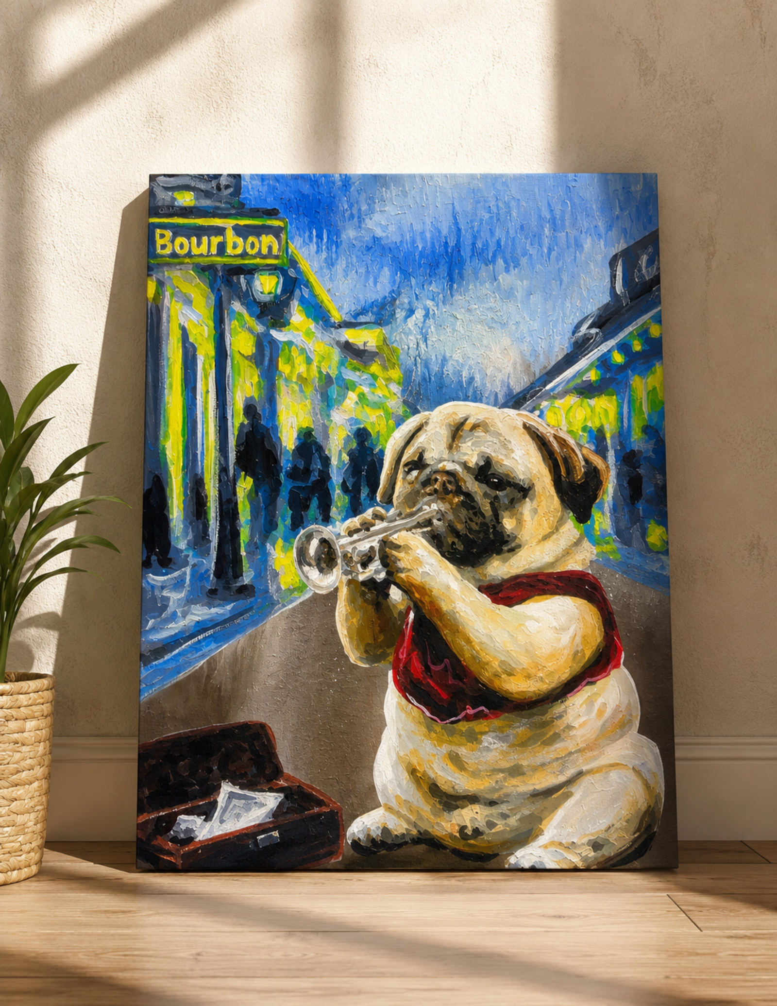 Pug Playing Trumpet Print