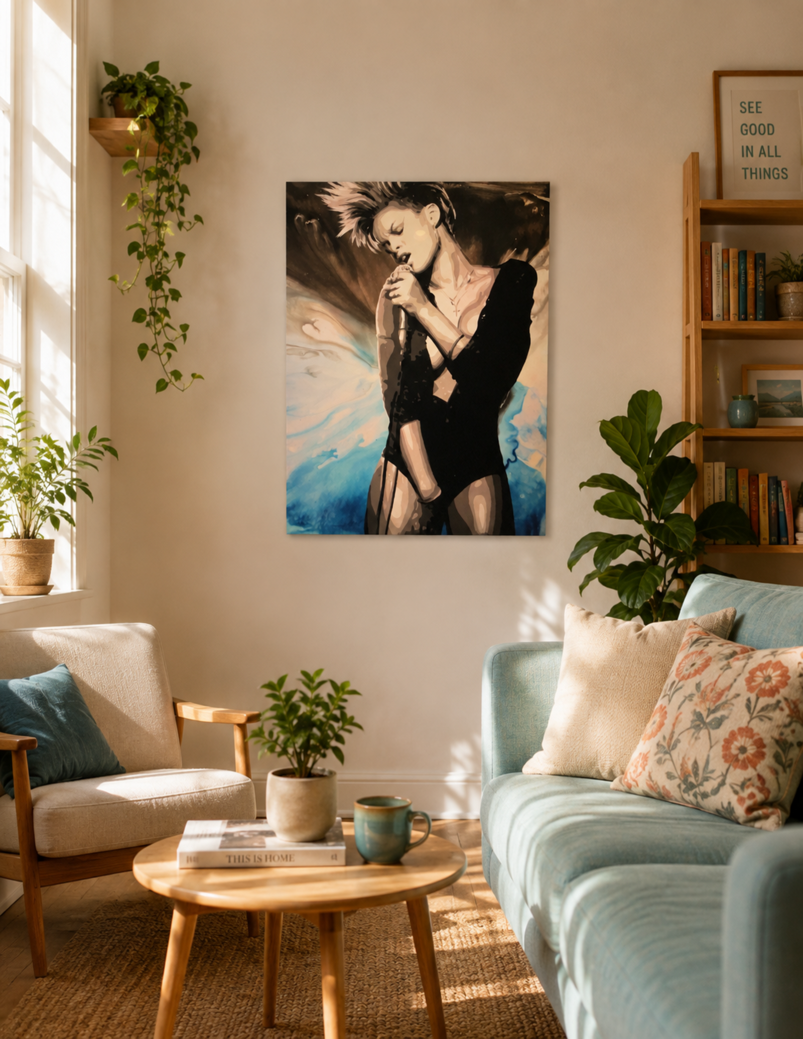 Rihanna Singing Print