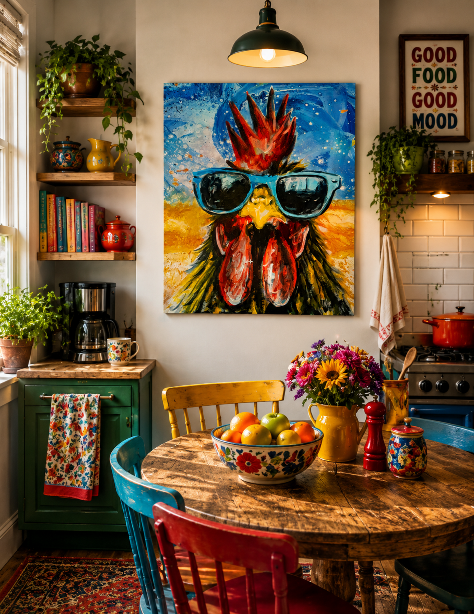 Rooster in Sunglasses Print