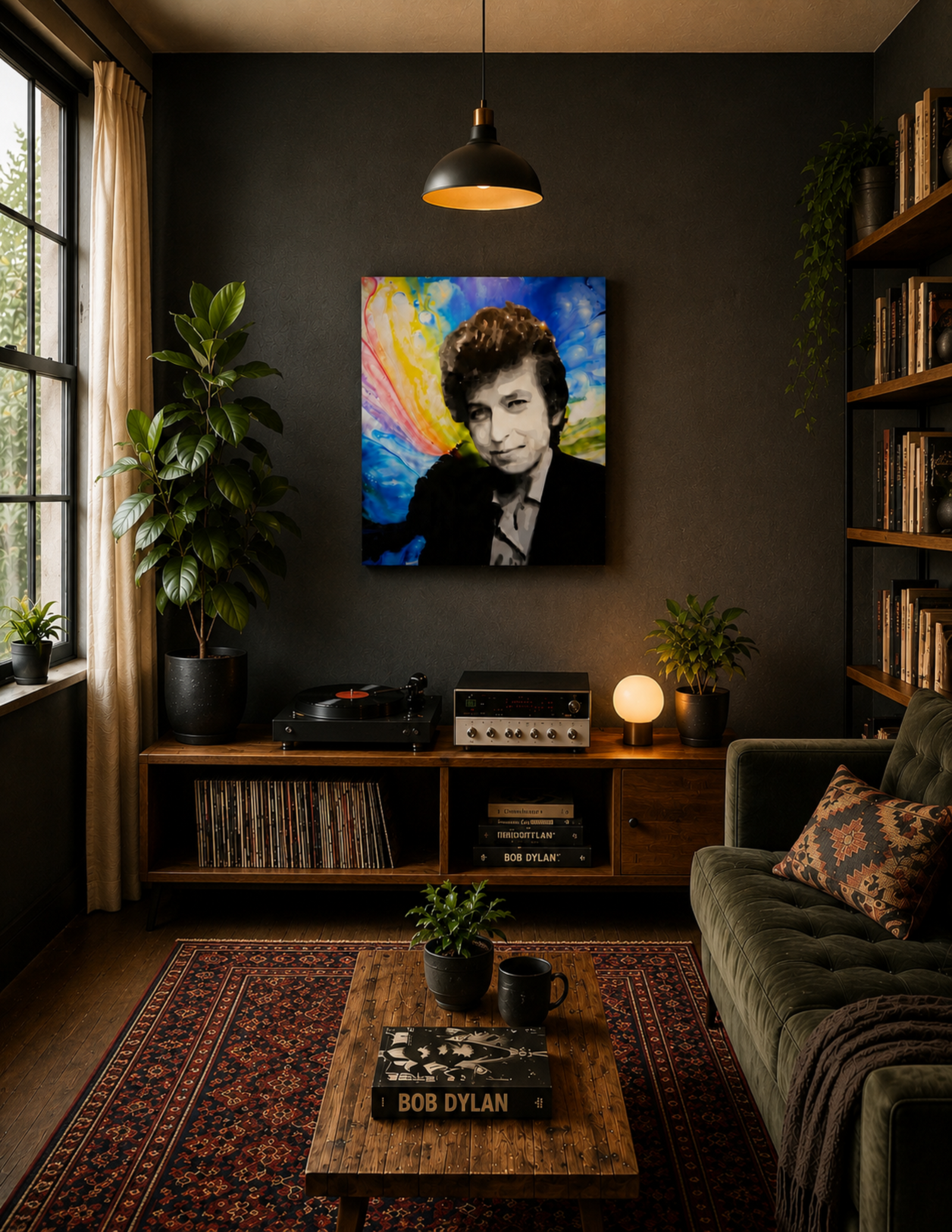 Young Bob Dylan Portrait Print