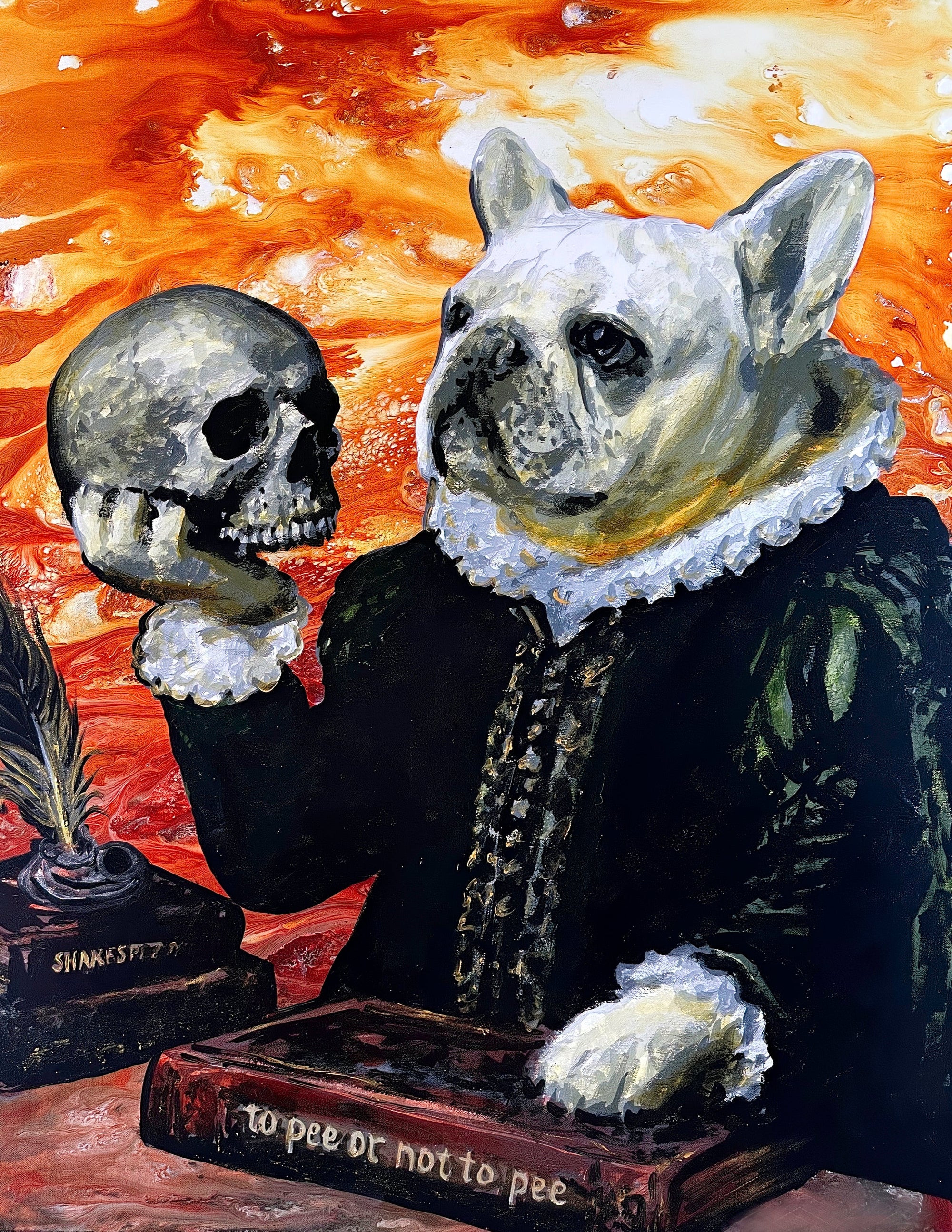 French Bulldog as Shakespeare Print