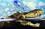 Louisiana Alligator 36x24 original painting