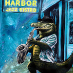 Alligator Playing Saxophone at Snug Harbor Print