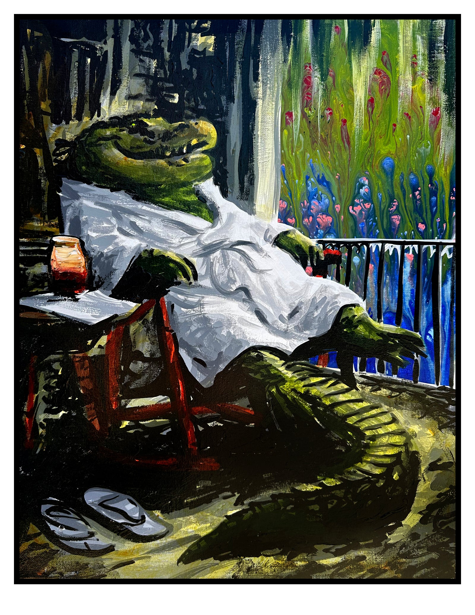 Alligator at the Spa Print